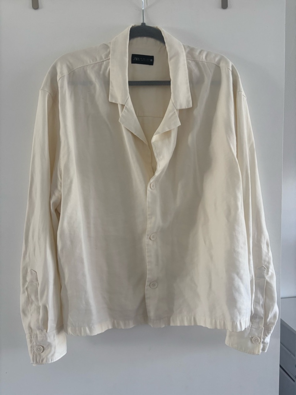 Zara Cream Button-Down Shirt
